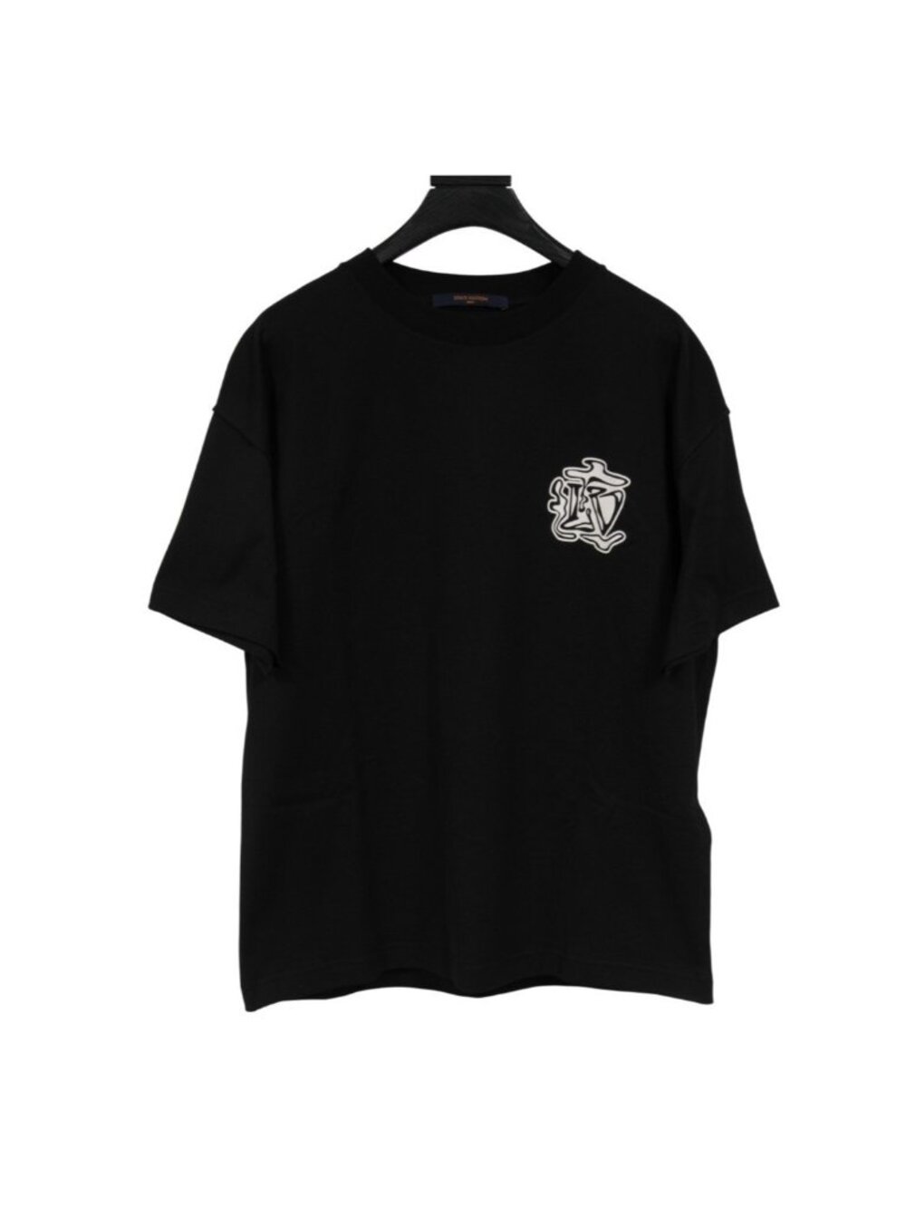 Louis Vuitton Mens Smoke Logo T Shirt XS Black Cotton